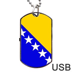 Bosnia And Herzegovina Dog Tag Usb Flash (one Side) by tony4urban