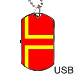Normandy Flag Dog Tag Usb Flash (two Sides) by tony4urban