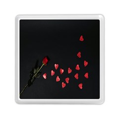Valentine Day Heart Flower Memory Card Reader (square) by artworkshop