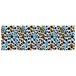 Blue Beige Leopard Banner and Sign 9  x 3  Front