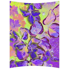 Purple Leaves Back Support Cushion by DinkovaArt