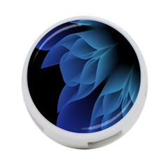 Abstract Blue Background 4-port Usb Hub (one Side) by artworkshop