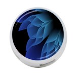 Abstract Blue Background 4-Port USB Hub (One Side) Front