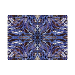 Denim Blend Repeats I One Side Premium Plush Fleece Blanket (mini) by kaleidomarblingart