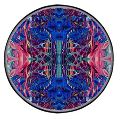 Cobalt Arabesque Wireless Fast Charger(black) by kaleidomarblingart