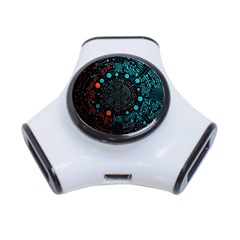 Big Data Abstract Abstract Background 3-port Usb Hub by Pakemis