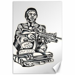 Scarface Movie Traditional Tattoo Canvas 20  X 30  by tradlinestyle