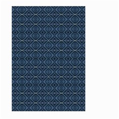 Blue Diamonds Motif Fancy Pattern Design Large Garden Flag (two Sides) by dflcprintsclothing