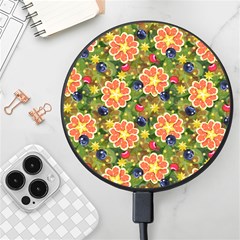 Fruits Star Blueberry Cherry Leaf Wireless Fast Charger(black) by Pakemis