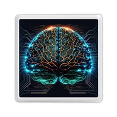 Brain Mind Technology Circuit Board Layout Patterns Memory Card Reader (square) by Uceng