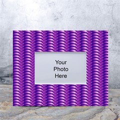 Purple Textile Vibrant Decor 3d White Tabletop Photo Frame 4 x6  by Ravend