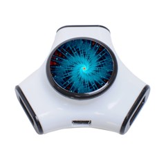 Spiral Stars Fractal Cosmos Explosion Big Bang 3-port Usb Hub by Ravend