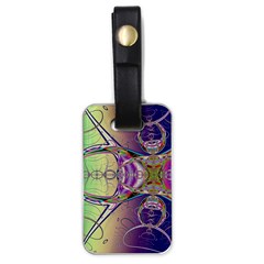 Fractal Abstract Digital Art Art Colorful Luggage Tag (one Side) by Ravend