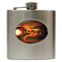 Technology Design Tech Computer Future Business Hip Flask (6 Oz) by Ravend