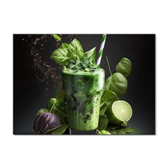 Ai Generated Drink Spinach Smooth Apple Ginger Sticker A4 (100 Pack) by danenraven