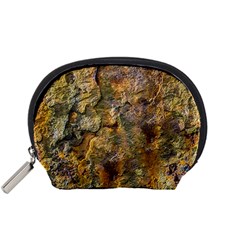 Rusty Orange Abstract Surface Accessory Pouch (small) by dflcprintsclothing