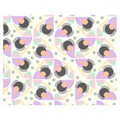 Pattern Pastel Drawing Art Premium Plush Fleece Blanket (medium) by Ravend