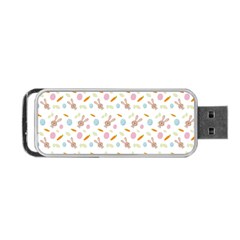Easter Bunny Pattern Hare Easter Bunny Easter Egg Portable Usb Flash (one Side) by Ravend