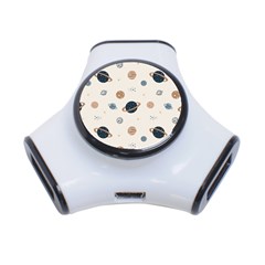 Space Planets Art Pattern Design Wallpaper 3-port Usb Hub by Ravend