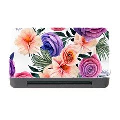 Country-chic Watercolor Flowers Memory Card Reader With Cf by GardenOfOphir