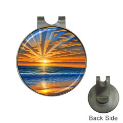 Sunset Scenic View Photography Hat Clips With Golf Markers by GardenOfOphir