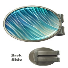 Pastel Ocean Waves Money Clips (oval)  by GardenOfOphir