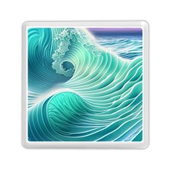 Pink Sky Blue Ocean Waves Memory Card Reader (square) by GardenOfOphir