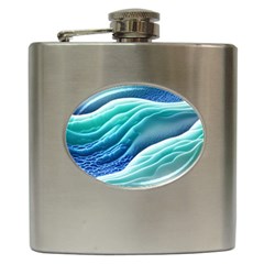Pastel Beach Wave I Hip Flask (6 Oz) by GardenOfOphir