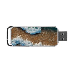 Abstract Waves Summertime On The Sea Portable Usb Flash (one Side) by GardenOfOphir
