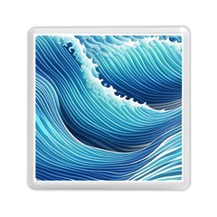 Simple Summer Wave Pattern Memory Card Reader (square) by GardenOfOphir