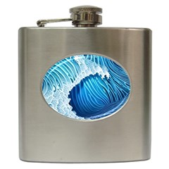 Beach Wave Hip Flask (6 Oz) by GardenOfOphir