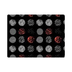 Black And Multicolored Polka Dot Artwork Digital Art One Side Premium Plush Fleece Blanket (mini) by Jancukart
