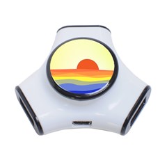 Sunset Nature Sea Ocean 3-port Usb Hub by Ravend