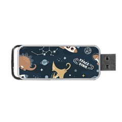Space Theme Art Pattern Design Wallpaper Portable Usb Flash (one Side) by Ravend