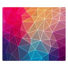Multicolored Geometric Origami Idea Pattern One Side Premium Plush Fleece Blanket (small) by Jancukart