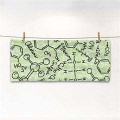 Multicolored Chemical Bond Illustration Chemistry Formula Science Hand Towel by Jancukart