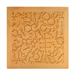 Multicolored Chemical Bond Illustration Chemistry Formula Science Wood Photo Frame Cube by Jancukart