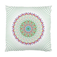 Flower Abstract Floral Hand Ornament Hand Drawn Mandala Standard Cushion Case (two Sides) by Jancukart
