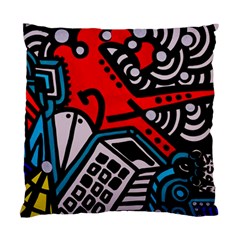 Multicolored Doodle Art Street Art Standard Cushion Case (two Sides) by Jancukart