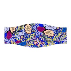 Blue Yellow Background Pattern Vector Texture Paisley Stretchable Headband by Jancukart