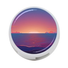 Sunset Ocean Beach Water Tropical Island Vacation Nature 4-port Usb Hub (two Sides) by Pakemis