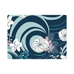 Flowers Pattern Floral Ocean Abstract Digital Art One Side Premium Plush Fleece Blanket (mini) by Pakemis