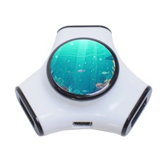 Ai Generated Ocean Sea Fish Aquatic Water Nature 3 3-port Usb Hub by Pakemis