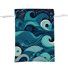 Waves Ocean Sea Abstract Whimsical Abstract Art Lightweight Drawstring Pouch (xl) by Pakemis