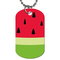 Watermelon Fruit Food Healthy Vitamins Nutrition Dog Tag (one Side) by Wegoenart