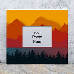 Mountain Forest Nature Scenery Art Mountains White Wall Photo Frame 5  X 7  by Wegoenart