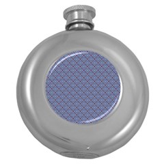 Blue Diamonds Round Hip Flask (5 Oz) by Sparkle