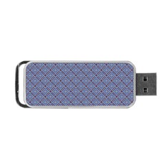 Blue Diamonds Portable Usb Flash (one Side) by Sparkle