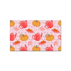 Pumpkin Tea Cup Pie Dessert Sticker Rectangular (100 Pack) by Semog4