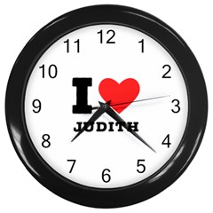 I Love Judith Wall Clock (black) by ilovewhateva